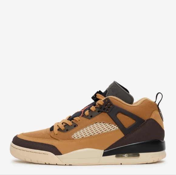 ✨HTF New Mens Sz 14 Nike AIR JORDAN Spizike LOW Flax Baroque BROWN BLACK Genuine - Picture 1 of 6